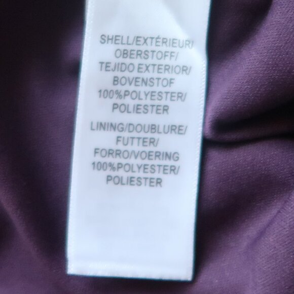 Adrianna Papell Purple One Shoulder Chiffon Cocktail Pleated Ruffle Dress  6 - Picture 13 of 16